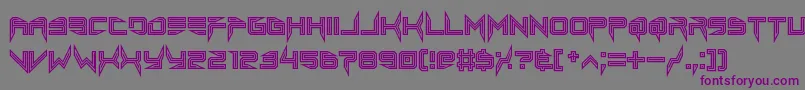 lethal injector inline Font – Purple Fonts on Gray Background