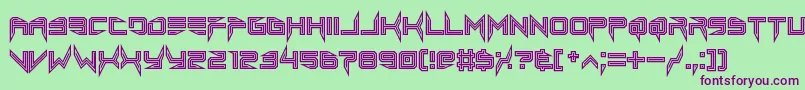 lethal injector inline Font – Purple Fonts on Green Background
