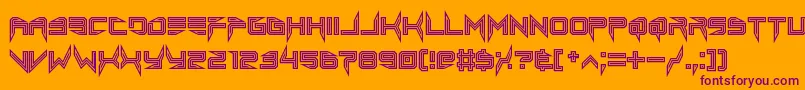 lethal injector inline Font – Purple Fonts on Orange Background