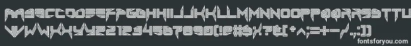 フォントlethal injector inline – 黒い背景に白い文字