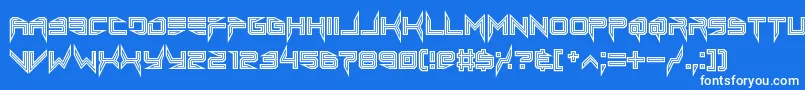 lethal injector inline Font – White Fonts on Blue Background