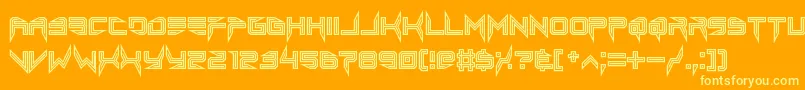 lethal injector inline Font – Yellow Fonts on Orange Background