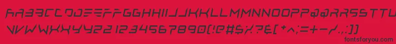 lethal injector regular italic Font – Black Fonts on Red Background