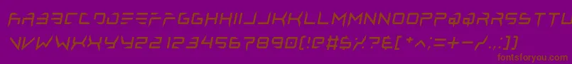 lethal injector regular italic Font – Brown Fonts on Purple Background