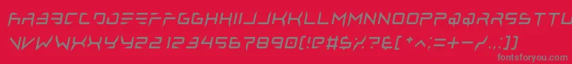 lethal injector regular italic Font – Gray Fonts on Red Background
