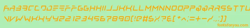 lethal injector regular italic Font – Orange Fonts on Green Background