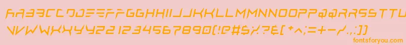 lethal injector regular italic Font – Orange Fonts on Pink Background