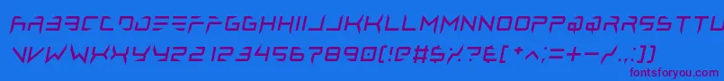 Шрифт lethal injector regular italic – фиолетовые шрифты на синем фоне