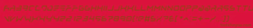 lethal injector regular italic Font – Brown Fonts on Red Background