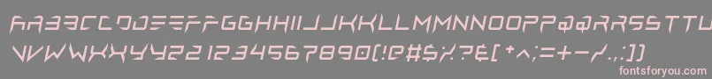 lethal injector regular italic Font – Pink Fonts on Gray Background