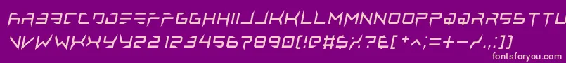 lethal injector regular italic Font – Pink Fonts on Purple Background