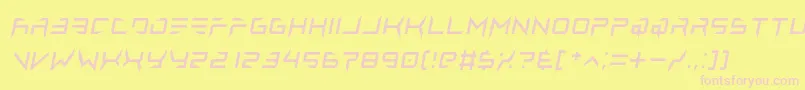 lethal injector regular italic Font – Pink Fonts on Yellow Background