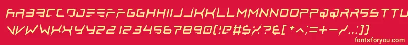 lethal injector regular italic Font – Yellow Fonts on Red Background