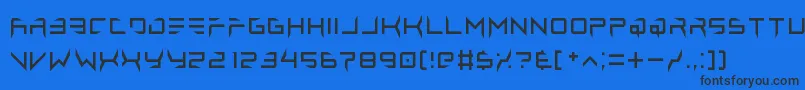 lethal injector regular Font – Black Fonts on Blue Background