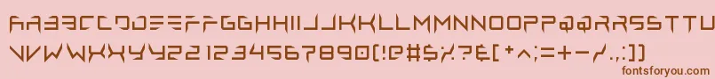 lethal injector regular Font – Brown Fonts on Pink Background