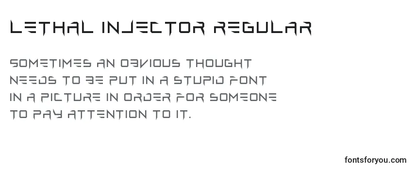 Lethal injector regular Font