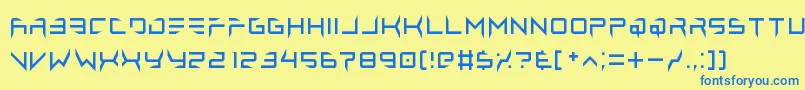 lethal injector regular Font – Blue Fonts on Yellow Background