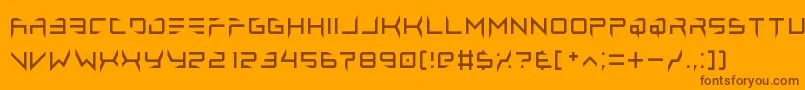 lethal injector regular Font – Brown Fonts on Orange Background