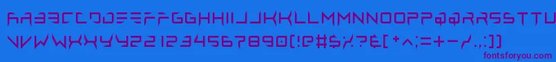 lethal injector regular Font – Purple Fonts on Blue Background