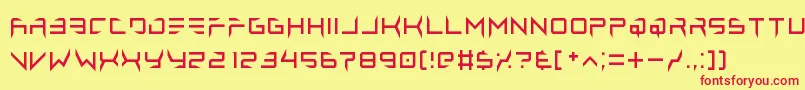 lethal injector regular Font – Red Fonts on Yellow Background