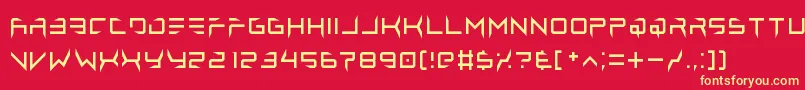 lethal injector regular Font – Yellow Fonts on Red Background