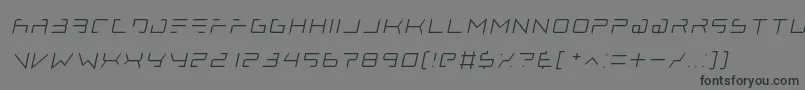 Шрифт lethal injector thin italic – чёрные шрифты на сером фоне