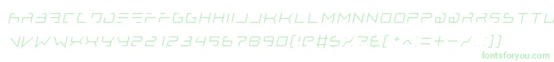 フォントlethal injector thin italic – 白い背景に緑のフォント