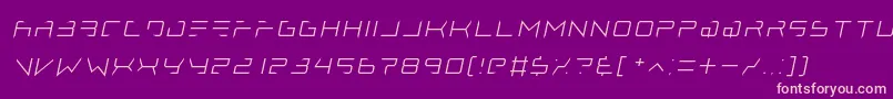 lethal injector thin italic Font – Pink Fonts on Purple Background