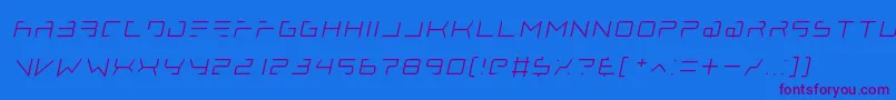 Шрифт lethal injector thin italic – фиолетовые шрифты на синем фоне