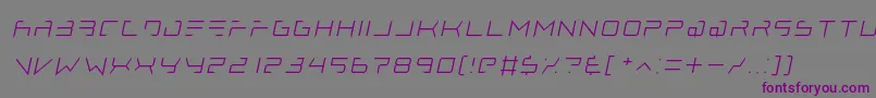 Шрифт lethal injector thin italic – фиолетовые шрифты на сером фоне