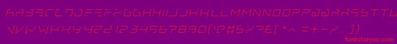 lethal injector thin italic Font – Red Fonts on Purple Background