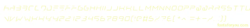 フォントlethal injector thin italic – 黄色のフォント