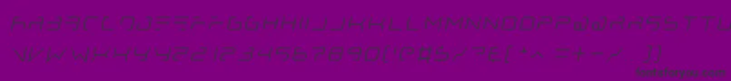 lethal injector thin italic Font – Black Fonts on Purple Background