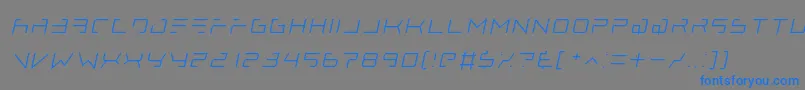 Więcej informacji o czcionce lethal injector thin italic Czcionka lethal injector thin italic – niebieskie czcionki na szarym tle