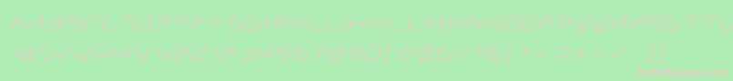 lethal injector thin italic Font – Pink Fonts on Green Background