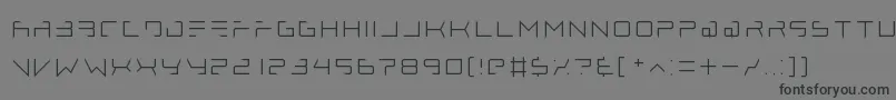 lethal injector thin Font – Black Fonts on Gray Background