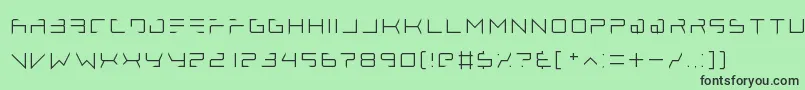 lethal injector thin Font – Black Fonts on Green Background