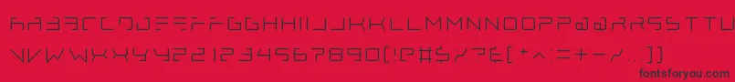lethal injector thin Font – Black Fonts on Red Background