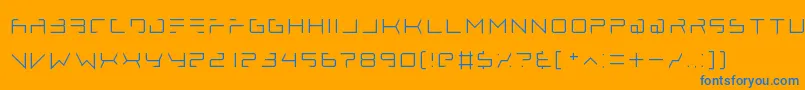 lethal injector thin Font – Blue Fonts on Orange Background