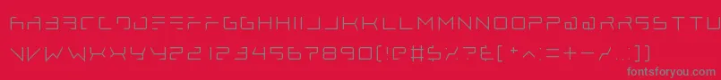 lethal injector thin Font – Gray Fonts on Red Background