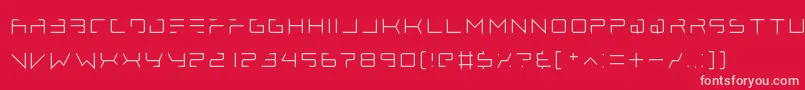 lethal injector thin Font – Pink Fonts on Red Background