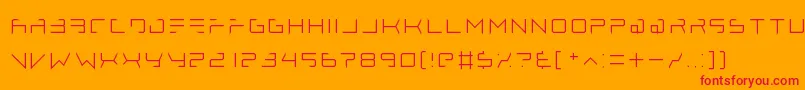 lethal injector thin Font – Red Fonts on Orange Background