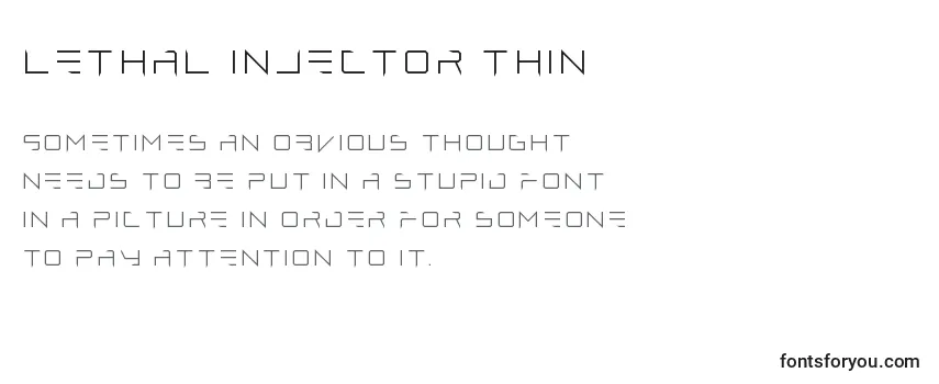 Lethal injector thin Font