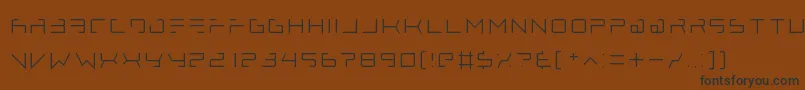 Шрифт lethal injector thin – чёрные шрифты на коричневом фоне