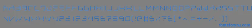 Шрифт lethal injector thin – синие шрифты на сером фоне