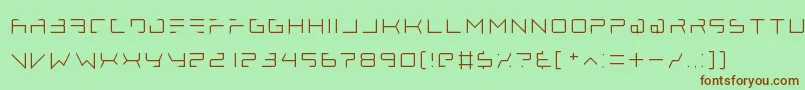 lethal injector thin Font – Brown Fonts on Green Background