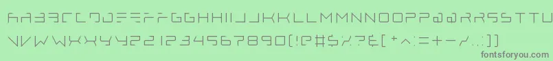 lethal injector thin Font – Gray Fonts on Green Background