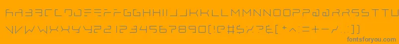 lethal injector thin Font – Gray Fonts on Orange Background