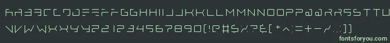 lethal injector thin Font – Green Fonts on Black Background
