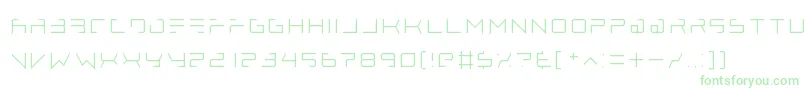 lethal injector thin Font – Green Fonts on White Background